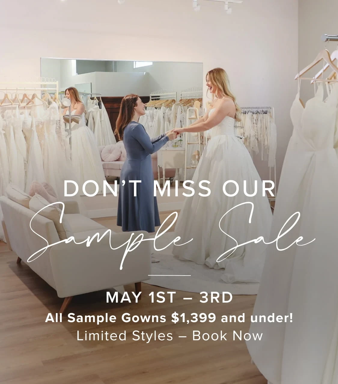 sample sale banner may 2026