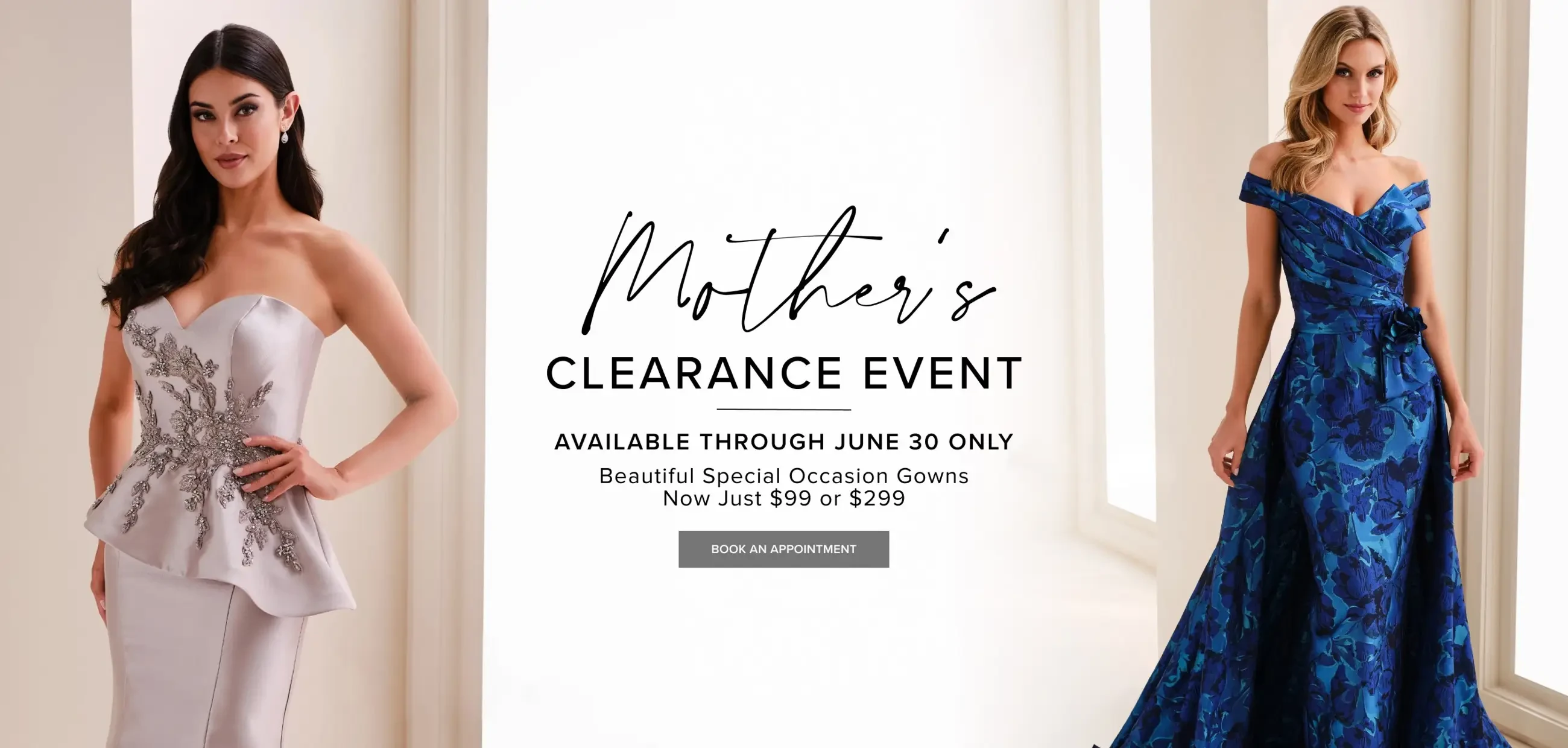 Mother's Clearance Event Desktop Banner